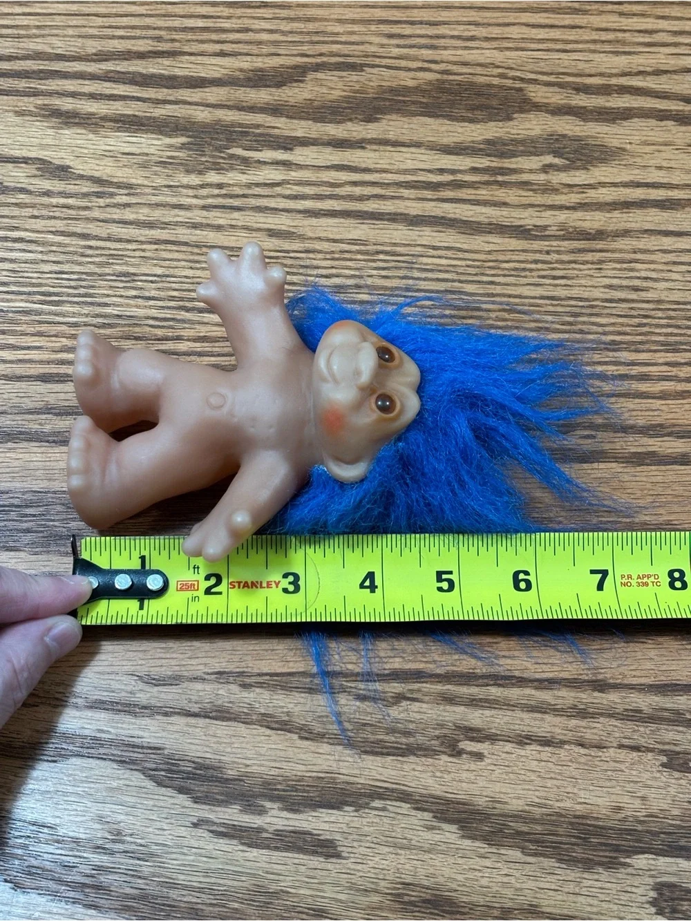 Vintage Dam Troll Doll Blue Hair 1986